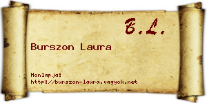 Burszon Laura névjegykártya